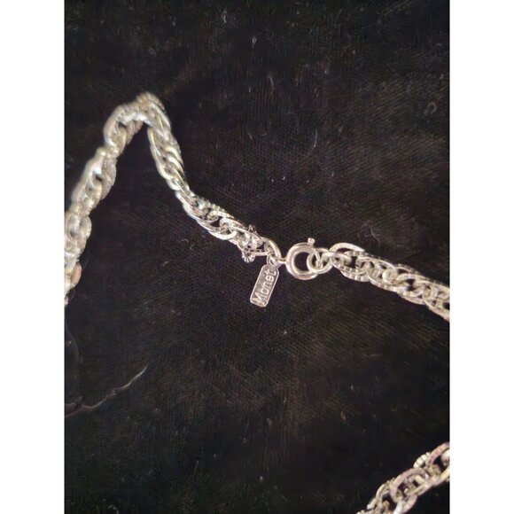 Long Monet silver rope chain - Picture 2 of 5